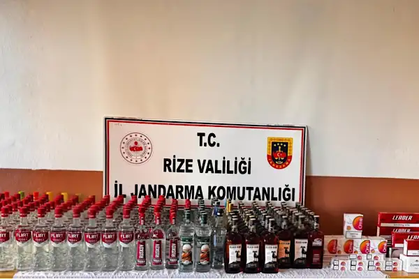 Rize’de kaçak sigara ve alkol operasyonu