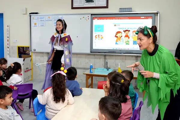 Alanya'da anaokulu öğrencilerine hijyen eğitimi