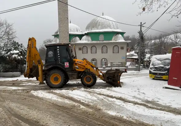 Nilüfer'de ekipler, kar yağışına karşı harekete geçti