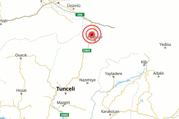 Tunceli'de deprem