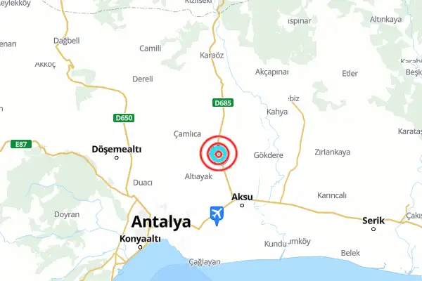 Antalya'da deprem