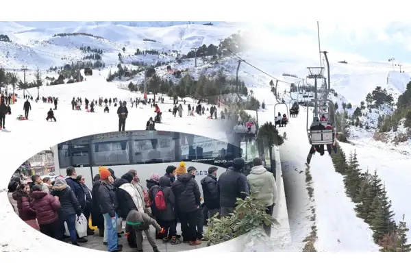 Ücretsiz seferlerle Davraz’a gittiler, karın keyfini çıkardılar