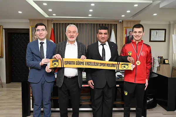 Isparta Görme Engelliler Spor Kulübü’nden Başkan Başdeğirmen’e ziyaret