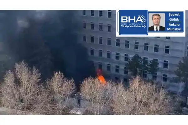 İçişleri Bakanlığı yerleşkesindeki konteynerlerde yangın çıktı