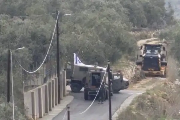 İsrail güçleri Ramallah'ın kuzeyinde zeytin ağaçlarını kökünden söktü