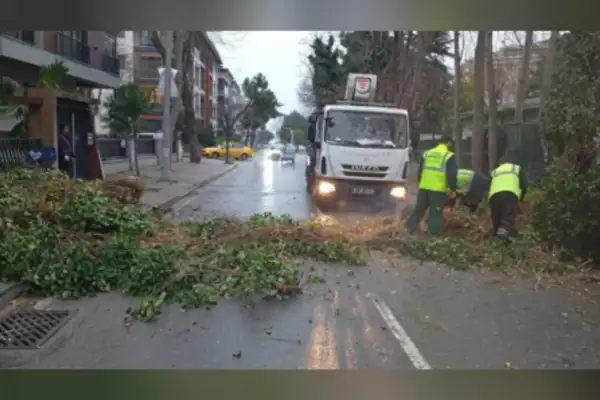 Bakırköy'de fırtına ve yağışa karşı teyakkuz