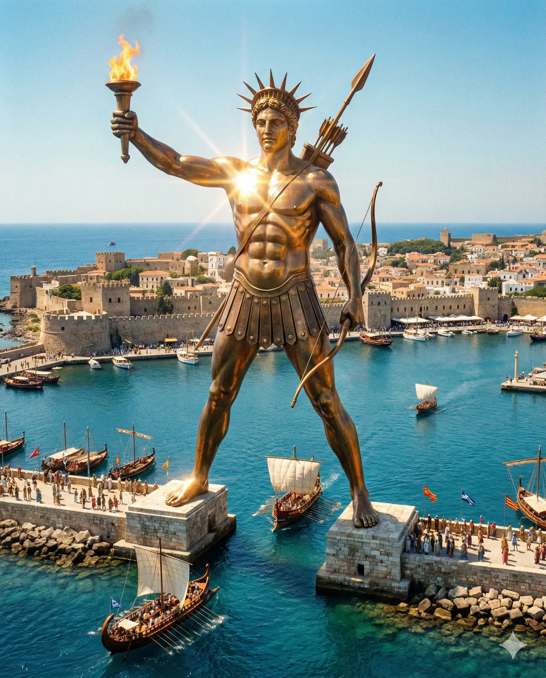 Dünyanın 7 Harikası ; Güneşin bronz devi: Rodos heykeli'nin zaferden hurdaya uzanan kısa ve efsanevi ömrü