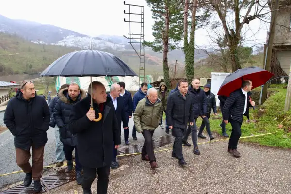 Başkan Güler, heyelan bölgesini ziyaret etti