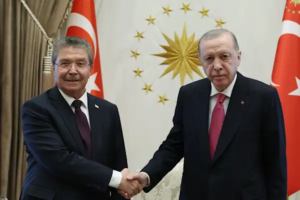 Cumhurbaşkanı Erdoğan, KKTC Başbakanı Üstel’i kabul etti