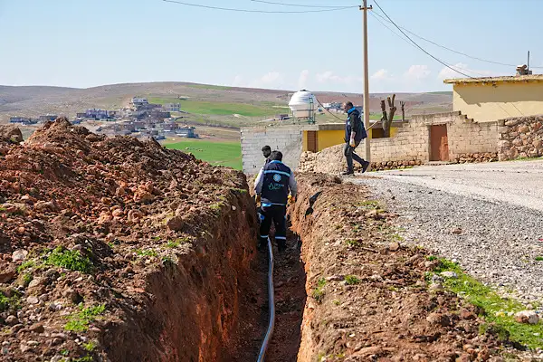 DİSKİ Genel Müdürlüğü Çınar’da içme suyu hattı çalışmasını tamamladı