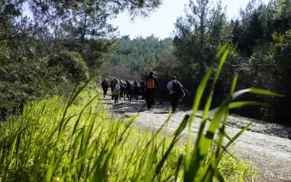 Gençler baharı, Efes-Mimas Yolu’nda doğayla karşıladı