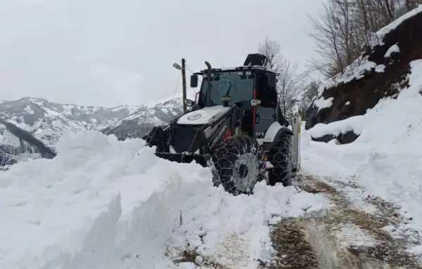 Trabzon'da kardan kapanan yollar ulaşıma açıldı