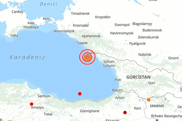 Karadeniz'de deprem