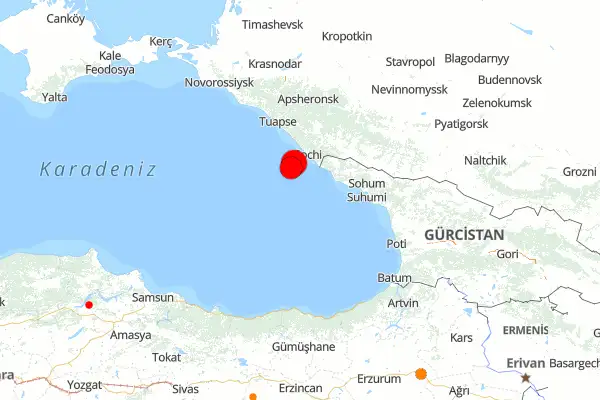 Karadeniz'de depremler