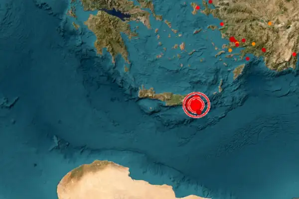 Girit Adası açıklarında 5,0 büyüklüğünde deprem