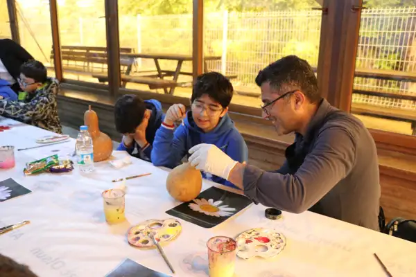 Öğrenciler, su kabağı boyama atölyesine ve sera gezisine katıldı
