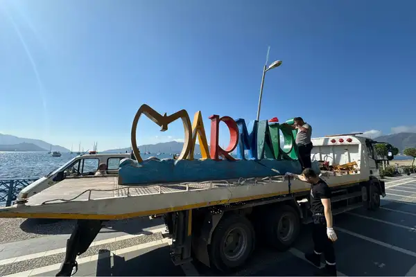 Marmaris yazısı bakım ve onarıma alındı