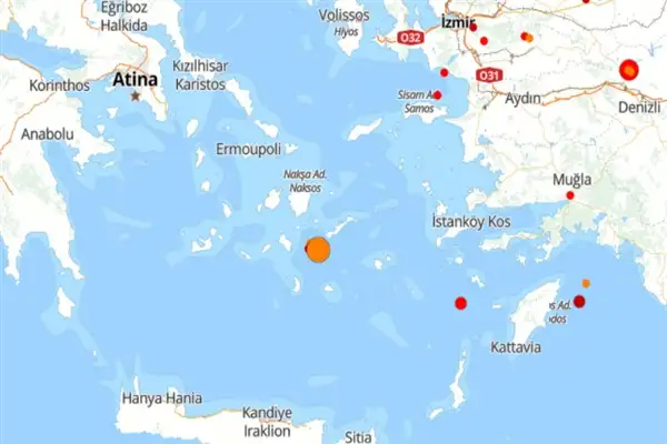 Ege Denizi'nde deprem