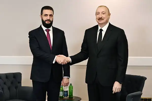 Aliyev, Suriye Arap Cumhuriyeti Cumhurbaşkanı Şara ile görüştü