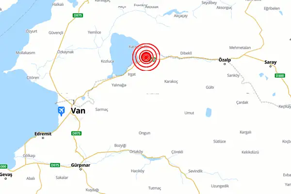 Van’da 5.1 büyüklüğünde deprem