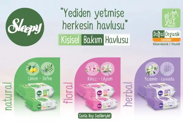 7’den 70’e herkes için yepyeni bir seri: Sleepy Kişisel Bakım Havlusu