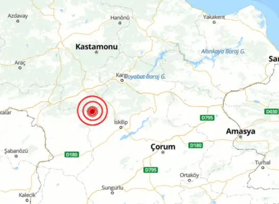Çorum Bayat’ta 4.1 büyüklüğünde deprem