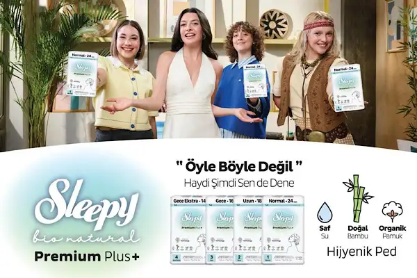 En yoğun günlerin vazgeçilmez konforu Sleepy Bio Natural Premium Plus Hijyenik Ped 