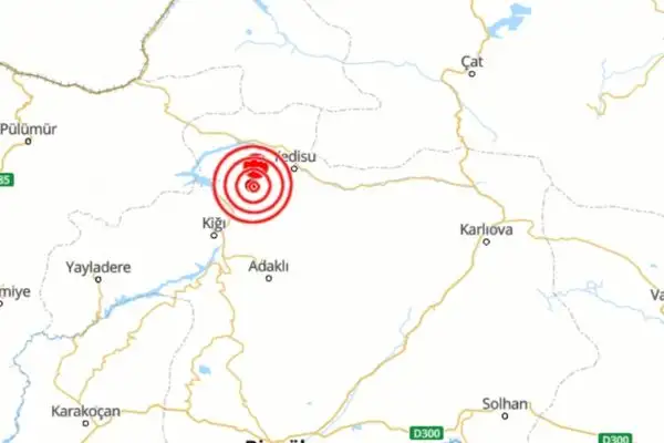 Bingöl’de 4.3 büyüklüğünde deprem