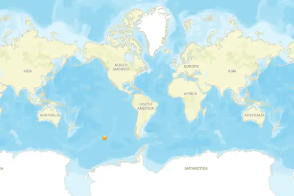 Pasifik Antarktika Sırtı’nda 5.6 büyüklüğünde deprem