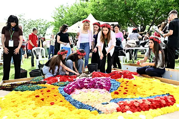 Muratpaşa'da Çiçek Desenleri Günleri’nde birincilik Antalya Anadolu Lisesi’nin oldu
