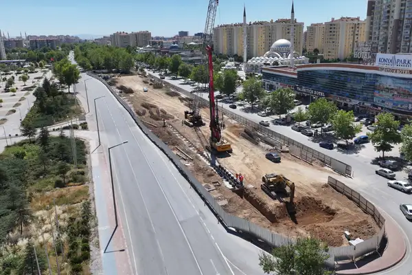Konya’da tramvay hattı çalışmalarında ikinci etap sürüyor