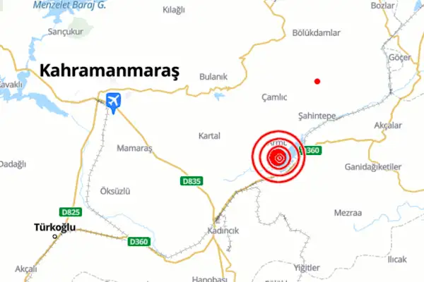 Kahramanmaraş'ta  4.4 büyüklüğünde deprem