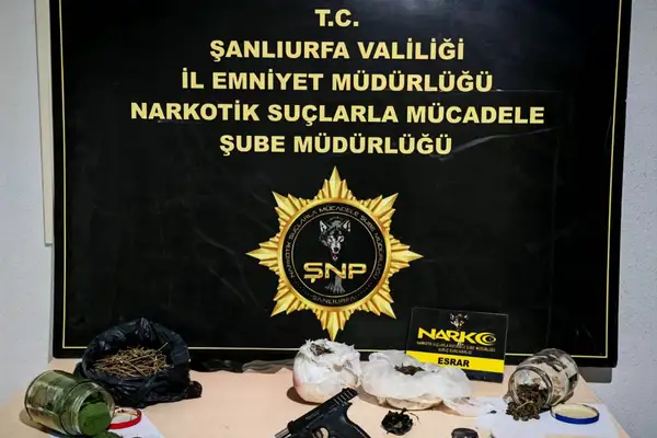 Şanlıurfa’da uyuşturucu operasyonu: Çok sayıda madde ve silah ele geçirildi