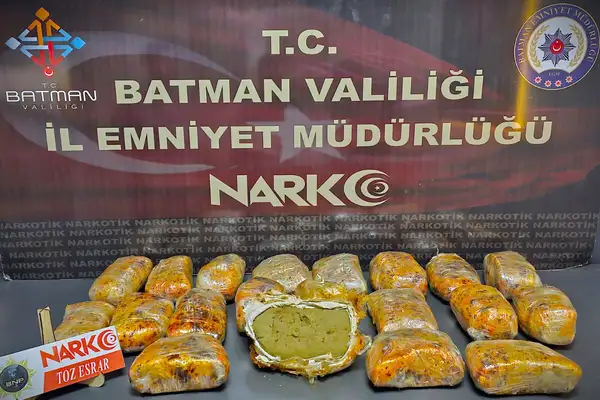 Batman’da 11 kilo 500 gram esrar ele geçirildi