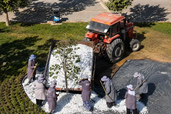 Karacabey’de Park ve Bahçeler ekipleri bakım, onarım ve düzenleme çalışmalarını sürdürüyor