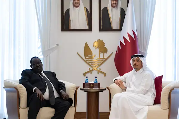  Al Sani, Güney Sudan Cumhurbaşkanı Güvenlik Danışmanı Gatluak'ı kabul etti