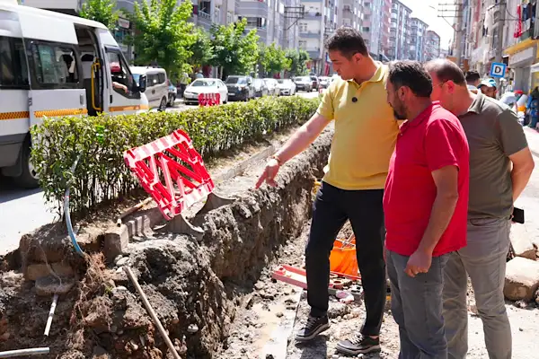 Başkanı Köse, asbest içme suyu boruları yenileme çalışmalarını inceledi 
