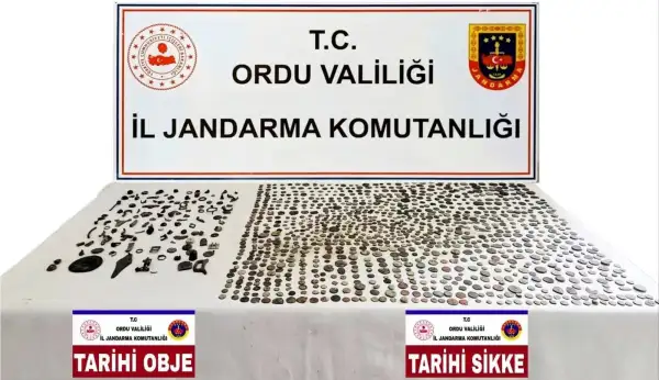 Ordu'da kaçakçılık operasyonlarında tarihi eser ve kaçak araç ele geçirildi