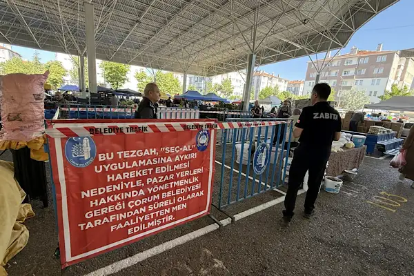 Çorum'da pazar denetiminde bir tezgaha kapatma cezası