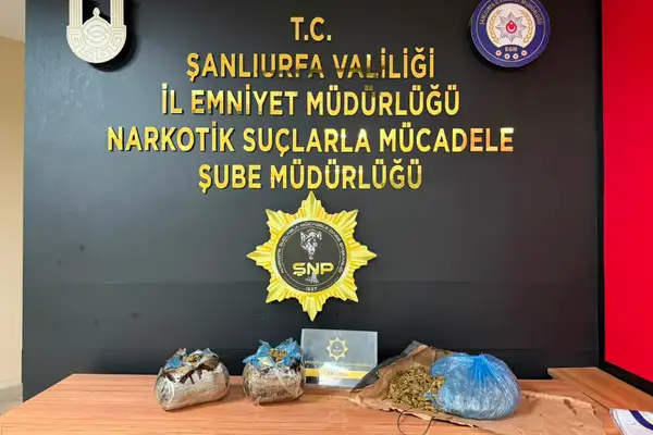Şanlıurfa'da 3 kilo 650 gram esrar ele geçirildi