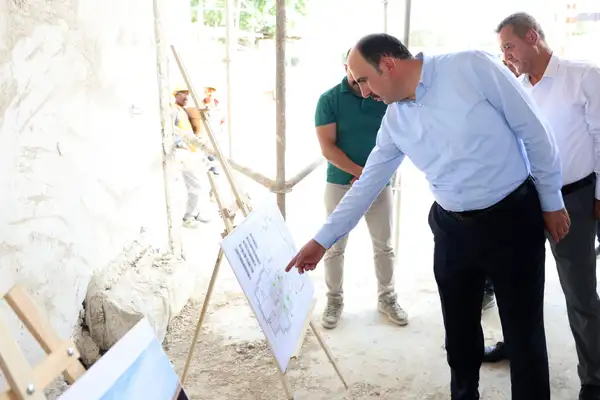 Başkan Altay, Mevlevi Dergahı inşaatında incelemelerde bulundu