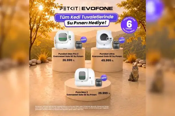 Kedi dostu eve akıllı dokunuş: EVOFONE'da Petkit eylül kampanyaları başladı