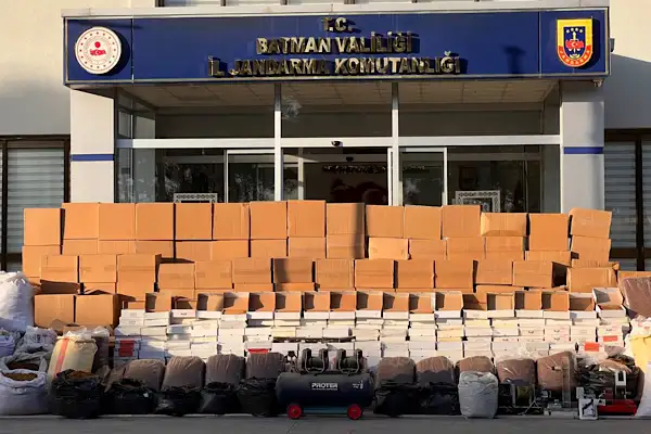 Batman’da kaçakçılık operasyonunda 800 bin boş makaron ve 524 kilogram tütün ele geçirildi