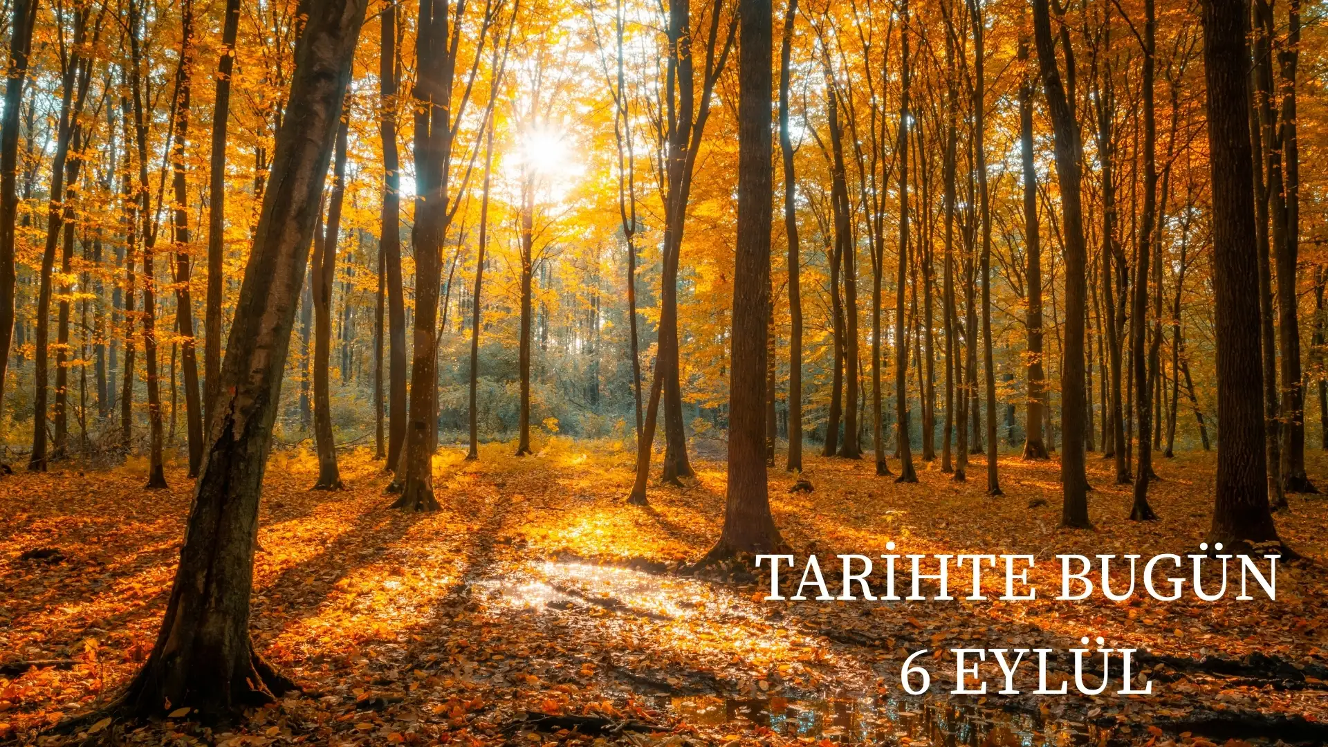TARİHTE BUGÜN KÖŞESİ 6 EYLÜLDE TARİHTE NELER OLDU?  