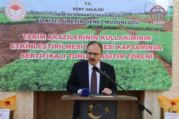 Siirt’te 600 çiftçiye 13,3 milyon liralık tohum desteği