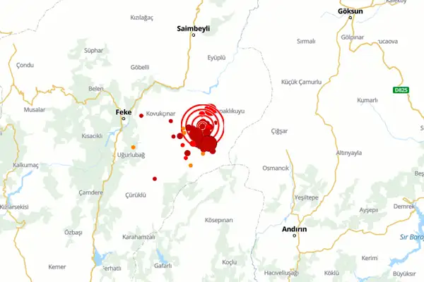 Adana'da deprem