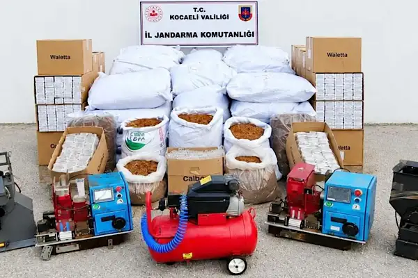 Kocaeli’de 2 milyon 450 bin lira değerinde kaçak tütün ele geçirildi