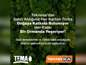 Teknosa’nın karton torbaları ormana dönüşüyor