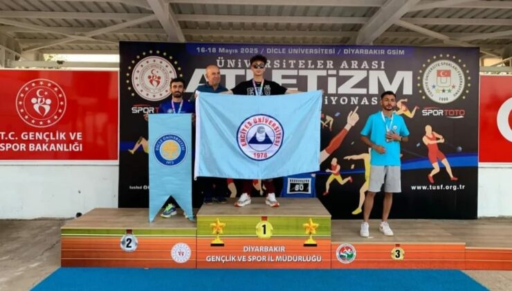 Dicle Üniversitesi öğrencileri, atletizm şampiyonasında madalyalar kazandı