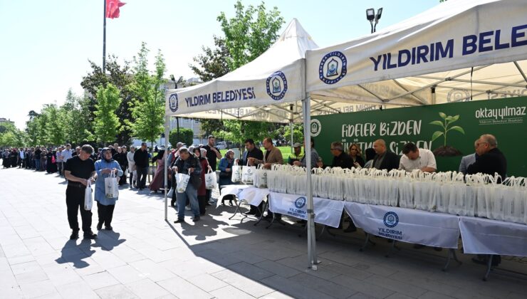 Yıldırım Belediyesi’nden fide desteği
